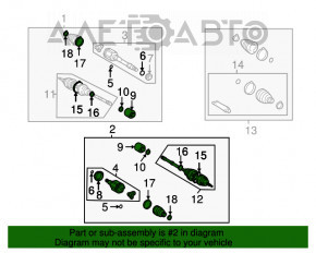 Ax cu roți față stânga pentru Lexus RX300 04-06