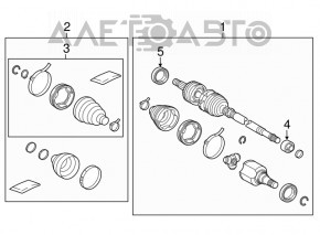 Axul cu roți față stânga Toyota Prius V 12-17 are filetul uzat