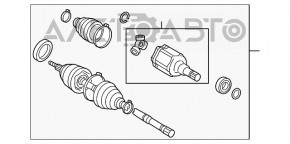 Ax cu roți față stânga Toyota Sequoia 08-16 AWD