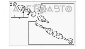 Ax cu roți față dreapta pentru Lexus GX470 03-09