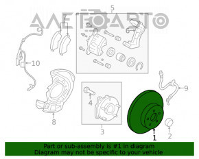 Placă de frână față dreapta Toyota Camry v70 18-28mm