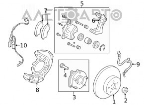 Placă de frână față dreapta Toyota Camry v70 18-28mm