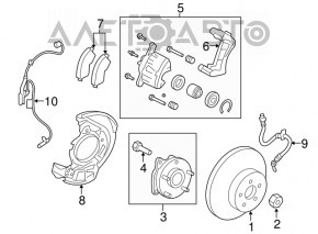 Диск тормозной передний правый Toyota Rav4 13-18