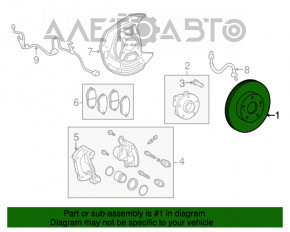 Placă de frână față stânga Lexus GS350 GS430 GS450h 06-07 30mm