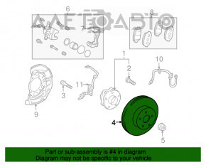 Placă de frână față stânga Toyota Prius 30 10-15 255/25mm