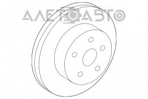 Диск тормозной передний левый Lexus RX300 RX330 RX350 RX400h 04-09