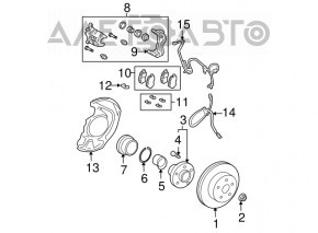 Placă de frână față dreapta Toyota Highlander 01-07