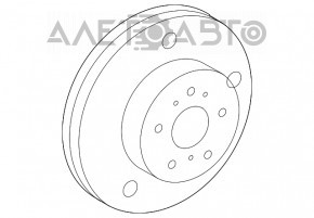 Disc de frână față dreapta pentru Lexus NX200t NX300 NX300h 15-21, 28mm