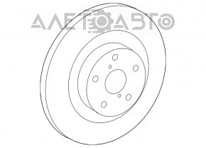 Disc de frână față stânga pentru Lexus LS460 LS600h 07-12 RWD 30mm