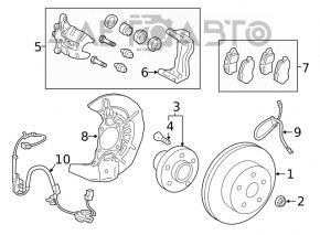 Диск тормозной передний правый Lexus RX350 RX450h 16-22 27мм