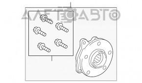 Butuc roată față stânga Lexus NX200t NX300 NX300h 15-21 nou OEM original