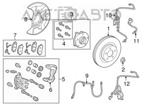 Butuc roată față dreapta Lexus NX200t NX300 NX300h 15-21 nou OEM original