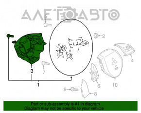 Volan gol Mitsubishi Outlander 14-21 din plastic.