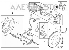 Suport spate stânga Nissan Murano z52 15- ruginit.