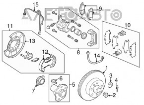 Кожух тормозного диска задний правый Nissan Murano z51 09-14