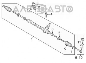 Рейка рулевая Mitsubishi Outlander 14-20 3.0 AUTOAGREGAT