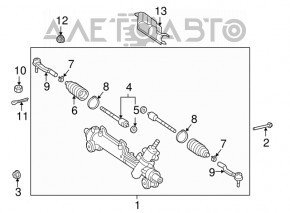 Рейка рулевая Lexus ES350 07-12 ГУР