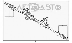 Рейка рулевая Toyota Highlander 20-22 электро OEM