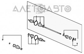 Ax cu came de transmisie față dreaptă Acura MDX 07-13 nou aftermarket GSP