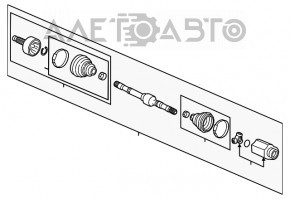 Привод полуось передняя левая Honda CRV 17-22 1.5Т новый OEM оригинал