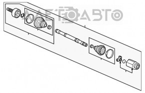 Привод полуось передняя левая Honda Clarity 18-21 usa
