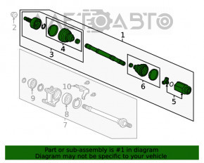 Привод полуось передняя левая Honda Clarity 18-21 usa
