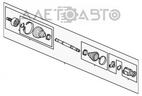 Ax cu semiasa fata stanga Acura TLX 15- 3.5 a iesit din angrenaj