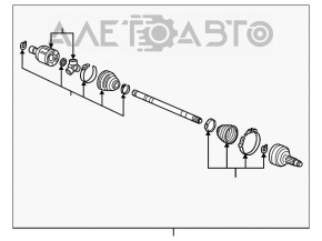 Привод полуось передняя левая Acura MDX 14-15