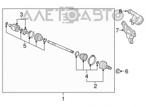 Привод полуось передняя левая Acura MDX 14-15