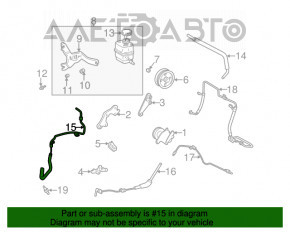 Furtunul de direcție asistată pentru Lexus RX300 98-03, rezervor-racord