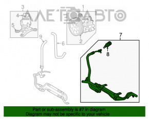 Tuburile de răcire a direcției asistate Toyota Sequoia 08-16