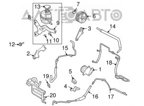 Furtun de presiune înaltă pentru direcția asistată Lexus RX300 RX330 04-06