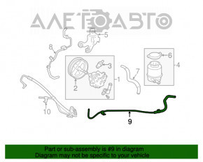 Furtun de presiune scăzută pentru direcția asistată Toyota Camry v40 3.5