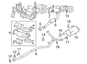 Коллектор выпускной Subaru Forester 14-18 SJ 2.0