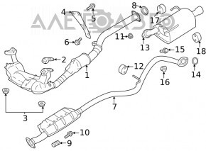 Коллектор выпускной с катализаторами Subaru Outback 20-