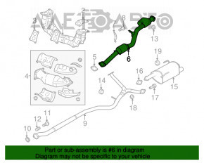 Tubul de admisie cu catalizator pentru Subaru Forester 14-18 SJ 2.0