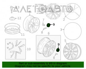 Capac central pentru jantă R17-19 Honda Accord 13-17