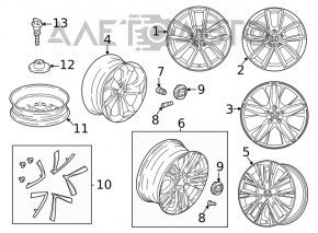 Capac central pentru jantă R17-19 Honda Accord 13-17