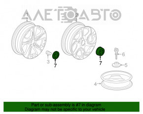 Центральный колпачок на диск R16 Honda Insight 19-22