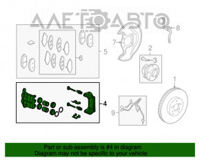 Suport dreapta față Acura MDX 07-13 cu 2 pistoane