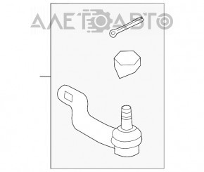 Capăt de direcție dreapta pentru Lexus NX200t NX300 NX300h 15-21, nou, original OEM