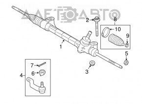 Capăt de direcție dreapta Toyota Rav4 06-12 nou OEM original