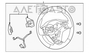 Руль голый Toyota Rav4 13-18 кожа