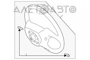 Руль голый Lexus RX330 RX350 04-09 серая кожа, с деревом