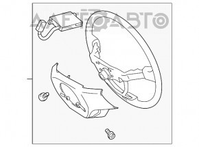 Volan gol Lexus RX350 RX450h 10-12, piele neagră, lemn deschis