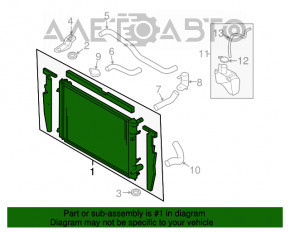 Radiatorul de răcire a apei pentru Subaru B9 Tribeca, nou, neoriginal