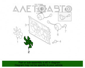 Paletele ventilatorului de răcire stânga pentru Subaru B9 Tribeca.