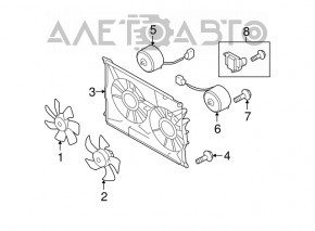 Paletele ventilatorului de răcire stânga pentru Subaru B9 Tribeca.