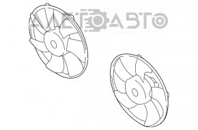 Paletele ventilatorului de răcire stânga pentru Subaru Outback 10-14 3.6