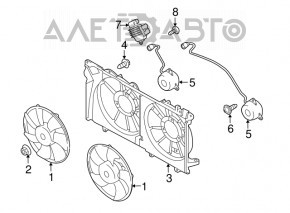 Paletele ventilatorului de răcire stânga pentru Subaru Outback 10-14 3.6